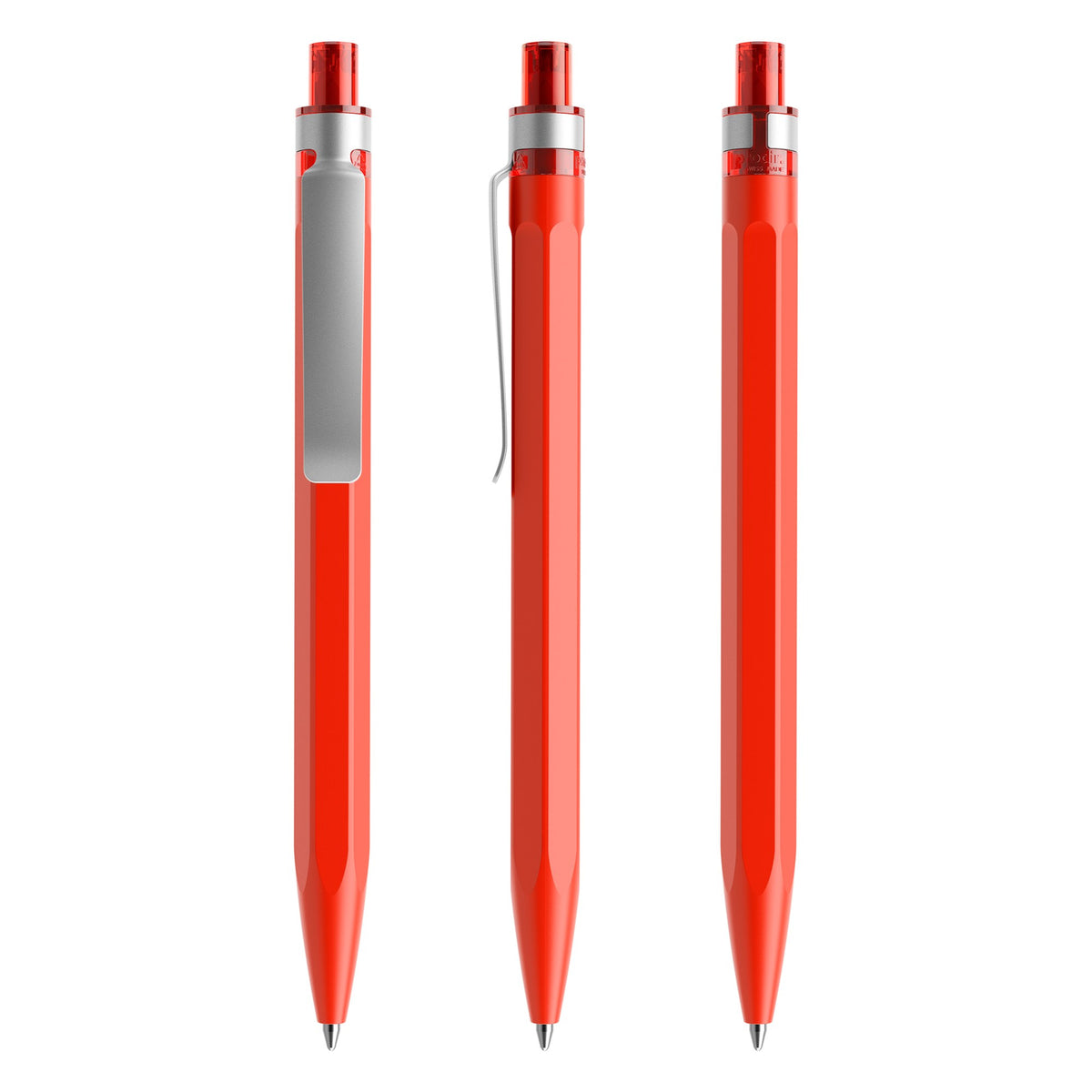 prodir QS50 Druckkugelschreiber matt mit Metallclip – Rot M20-S70