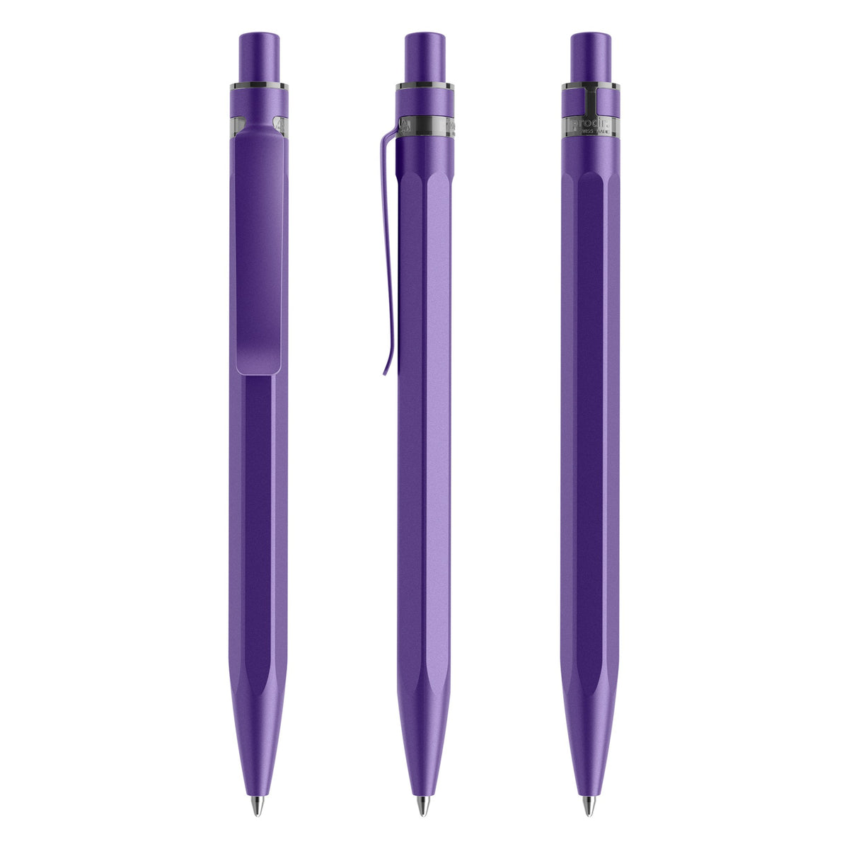 prodir QS50 Stone Druckkugelschreiber mit Mineralien – Amethystviolett / Amethystviolett satiniert Q30-S30 S