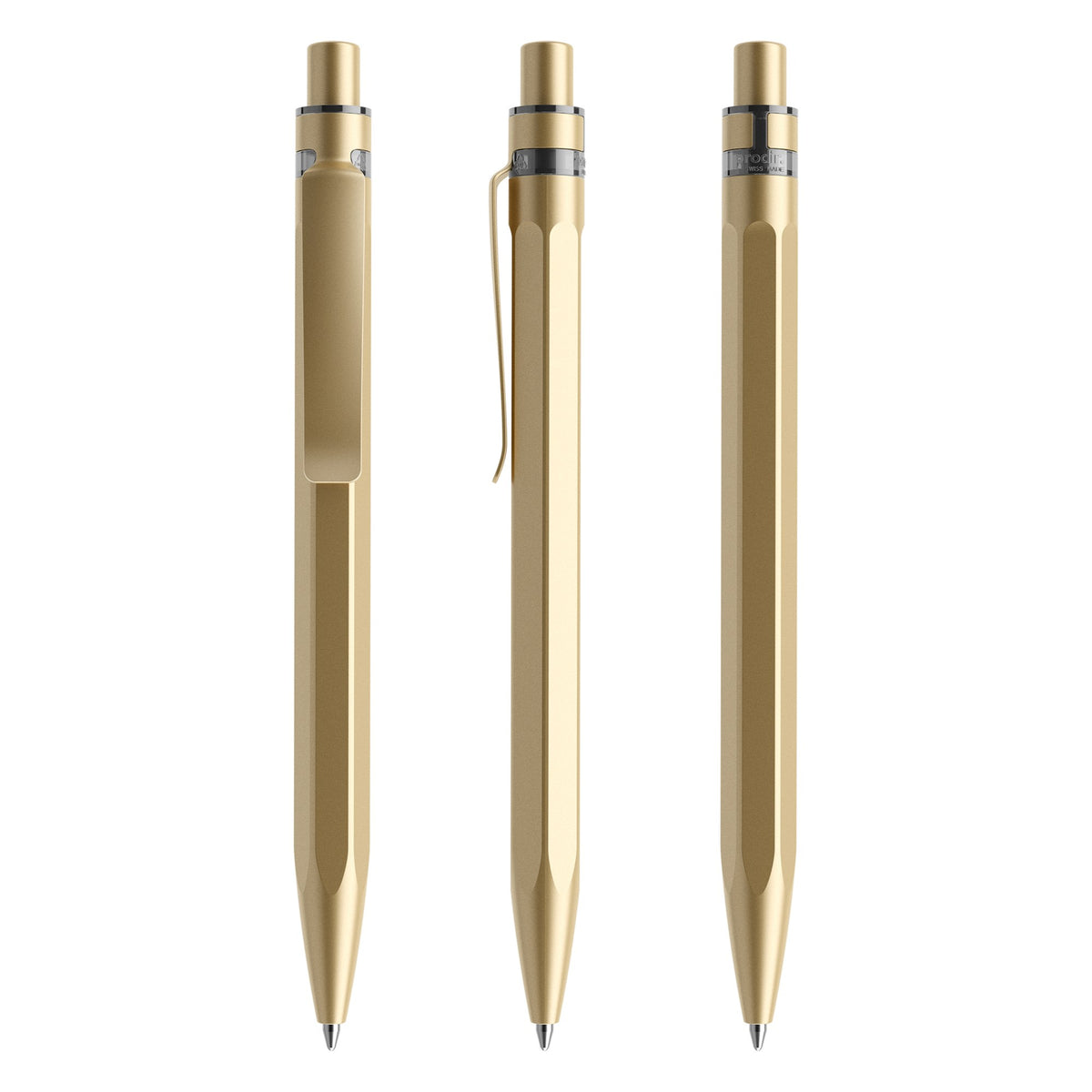 prodir QS50 Stone Druckkugelschreiber mit Mineralien – Gold / Gold satiniert Q13-S13 S