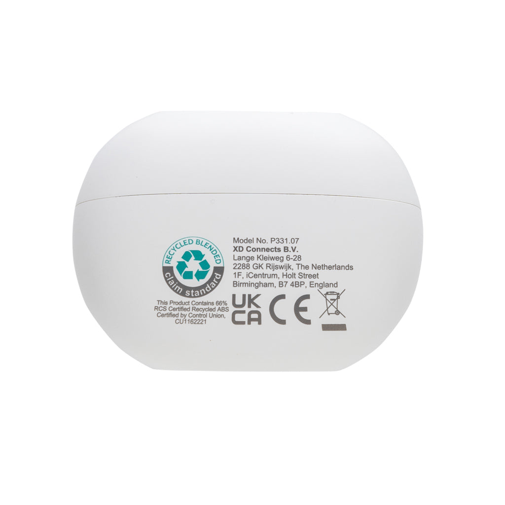 Prolink Hybrid-Kopfhörer ANC/ENC aus RCS rec. Kunststoff – weiß