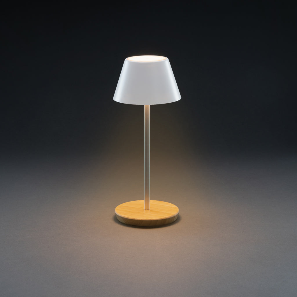 Pure Glow USB-Tischleuchte aus RCS recyceltem Kunststoff