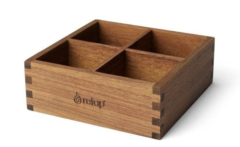 Retap Holzbox aus Akazie für Flavour Tabletten – Mittel, 4 Fächer
