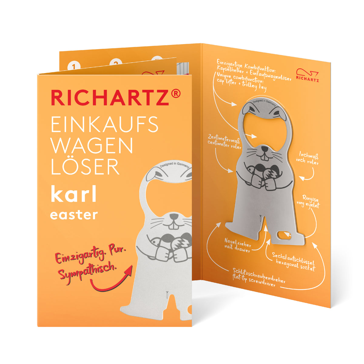 RICHARTZ Einkaufswagenlöser karl easter für Ostern – Verpackung