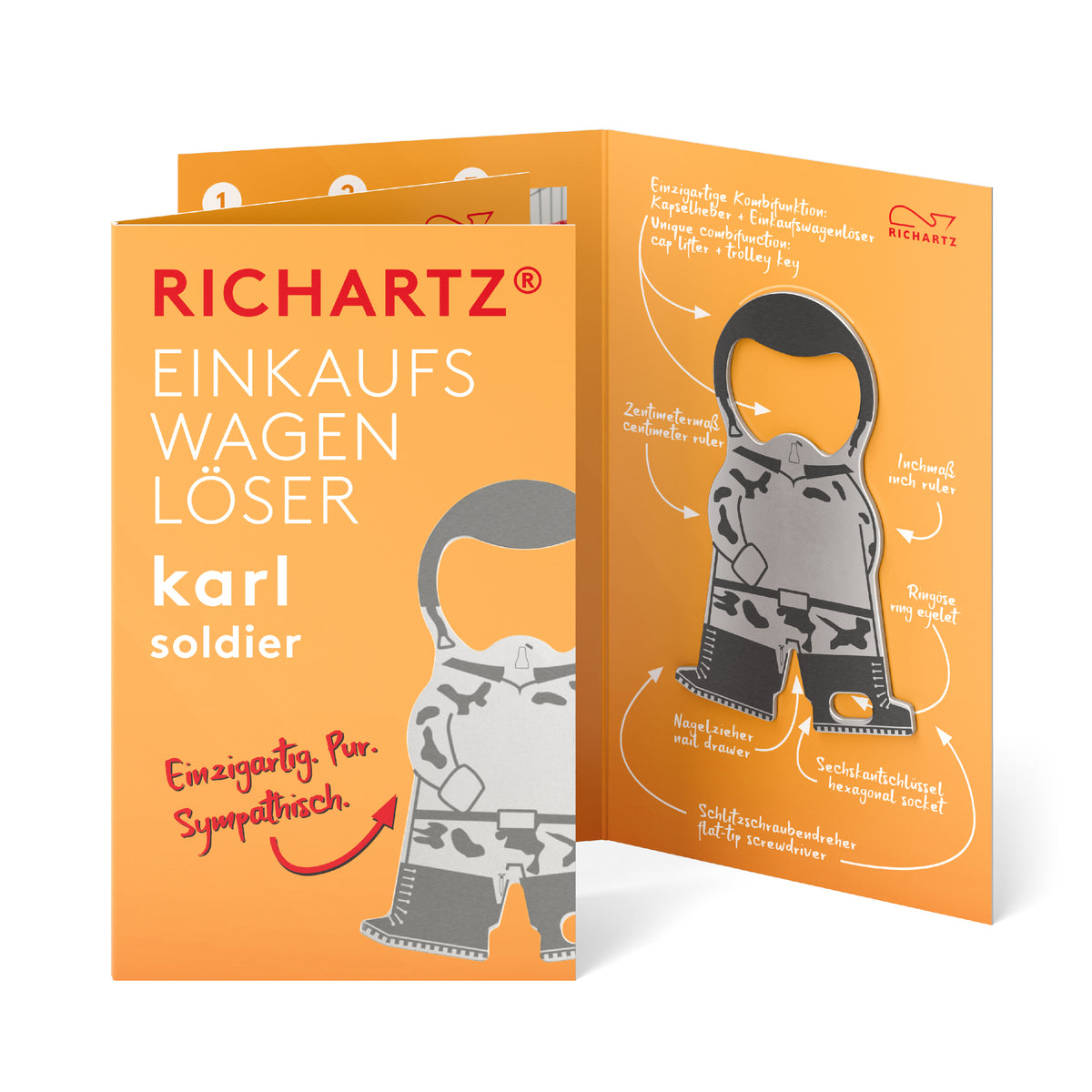 RICHARTZ Einkaufswagenlöser karl soldier Bundeswehr – Verpackung