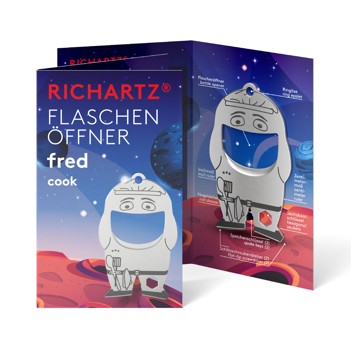 RICHARTZ Flaschenöffner fred cook für die Küche – Verpackung