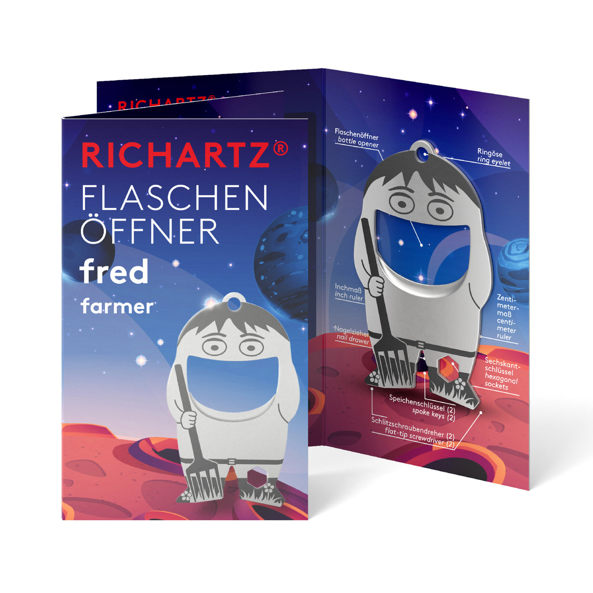 RICHARTZ Flaschenöffner fred farmer für Landwirtschaft – Verpackung