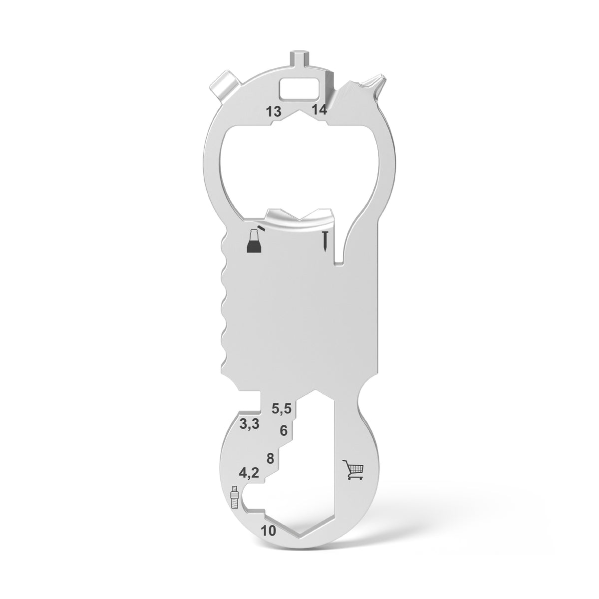 RICHARTZ KEY TOOL bike Fahrrad Multitool für den Schlüsselbund – Vorderseite