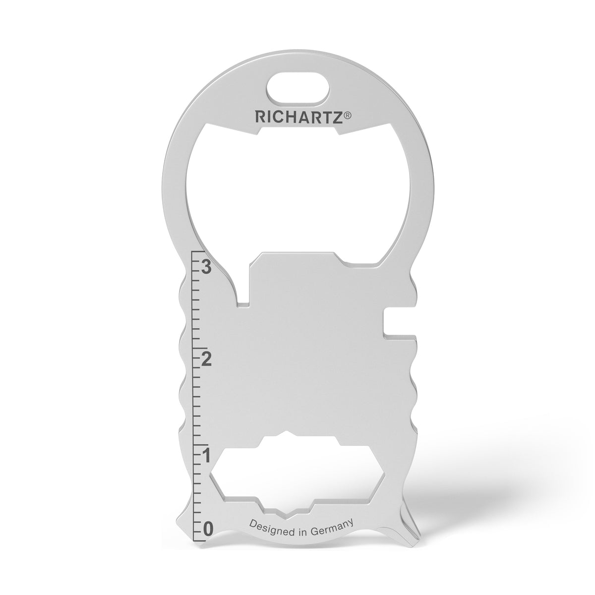 RICHARTZ KEY TOOL compact 13+ Mini Multitool am Schlüsselbund – Rückseite