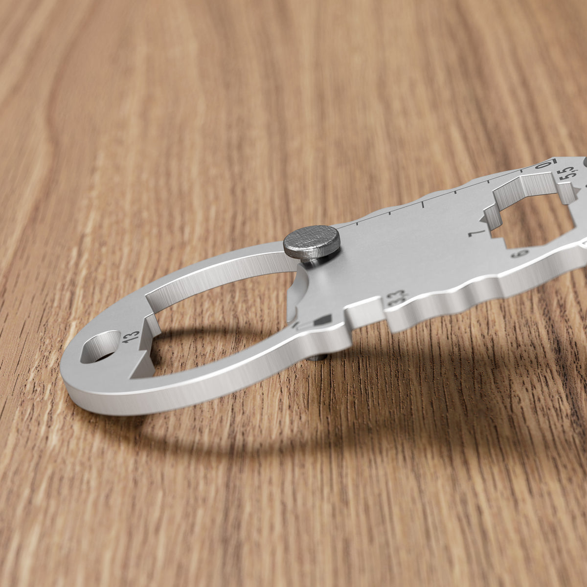 RICHARTZ KEY TOOL compact 13+ Mini Multitool am Schlüsselbund – Ansicht