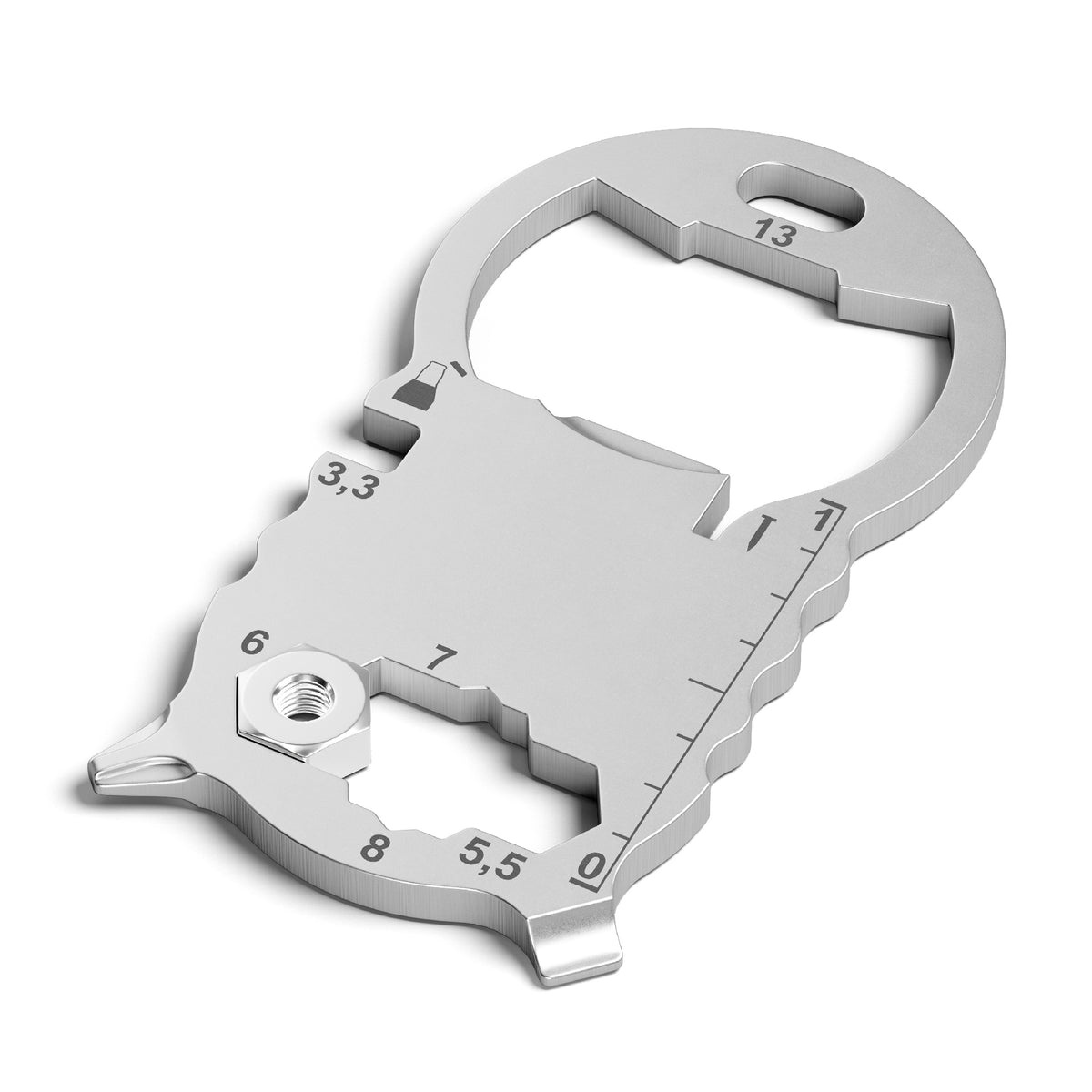 RICHARTZ KEY TOOL compact 13+ Mini Multitool am Schlüsselbund – Ansicht