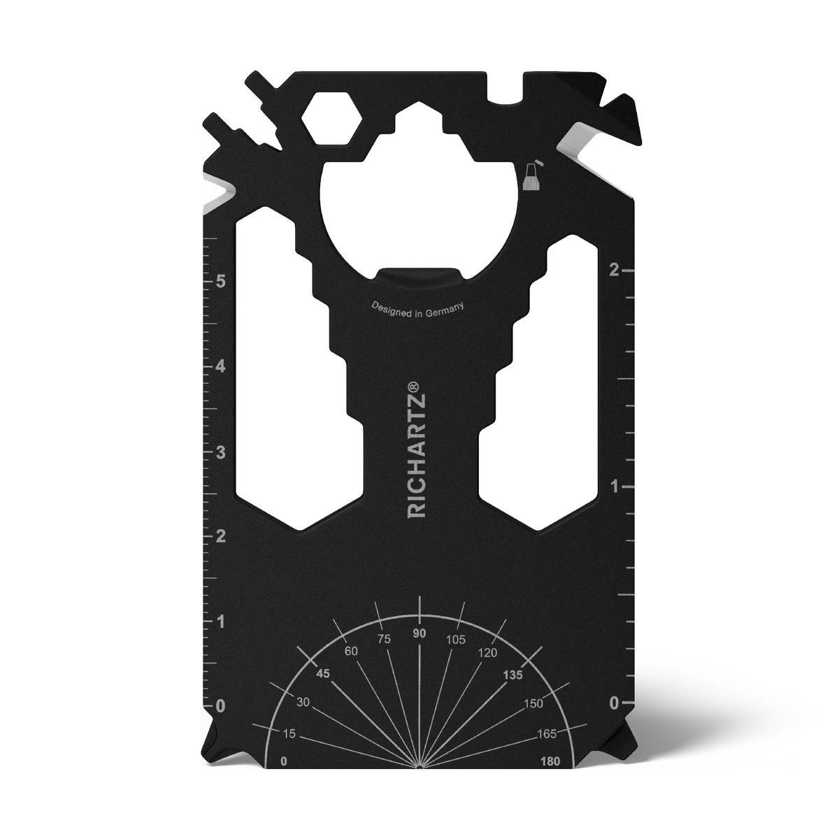 RICHARTZ POCKET CARD black 28+ Multitool im Kartenformat – Rückseite