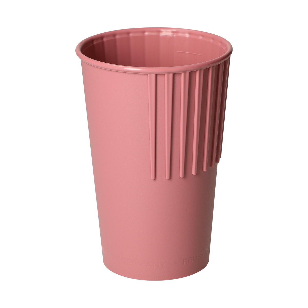 Riffel-Becher „ToGo“, 300 ml – Raffiniertes rot