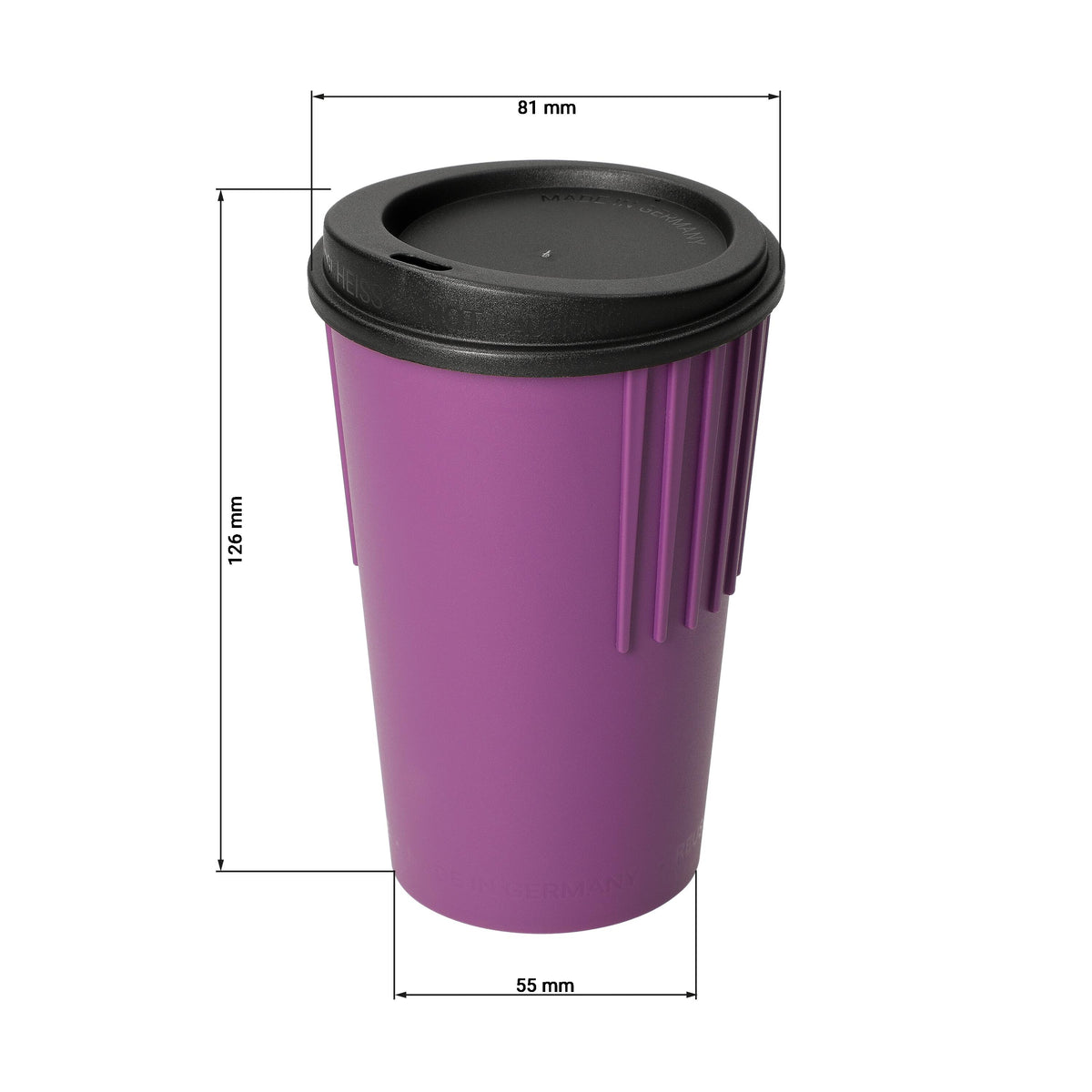 Riffel-Kaffeebecher „ToGo“, 300 ml