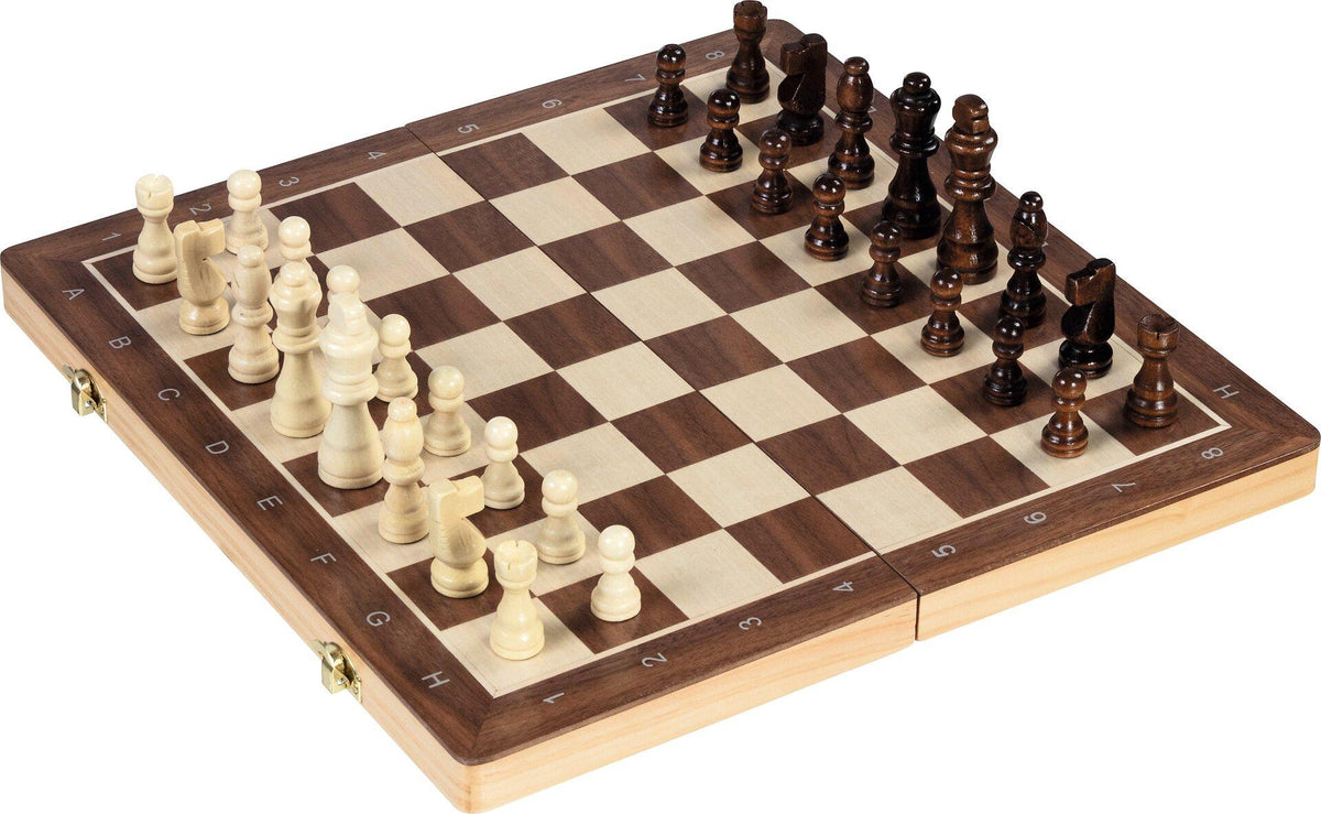 Schach und Dame 2in1 als magnetischer Spielkoffer – Ansicht
