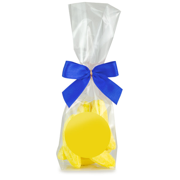 Schaumzucker Bananen im Flachbeutel 60 g mit Logo – Beispielmotiv