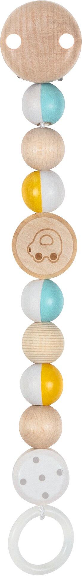 Schnullerkette Auto in Gelb und Türkis von goki – Ansicht