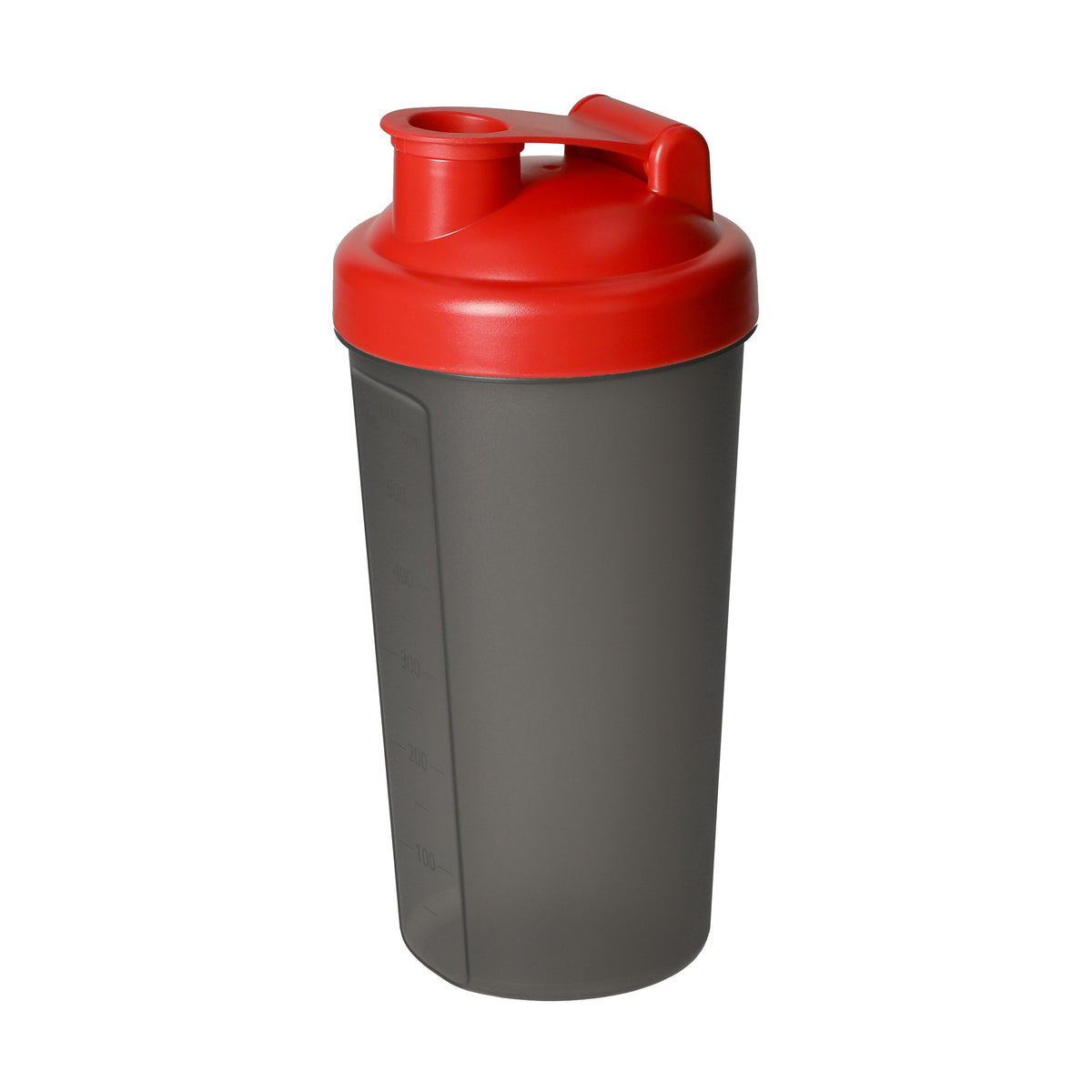 Shaker „Protein“, 0,60 l – Rot / Transluzent grau