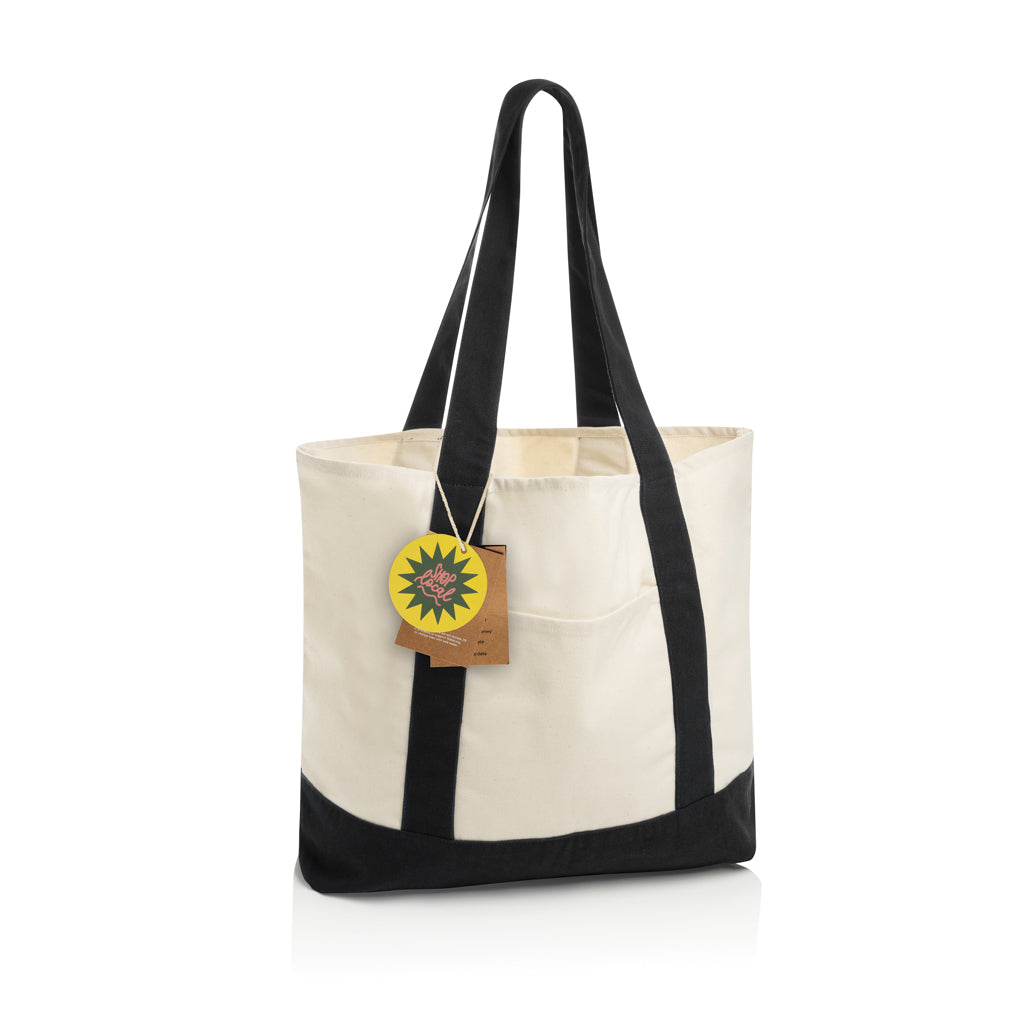 SHOP LOCAL AWARE™ Tasche aus recycelter Baumwolle, 350g/m² – schwarz