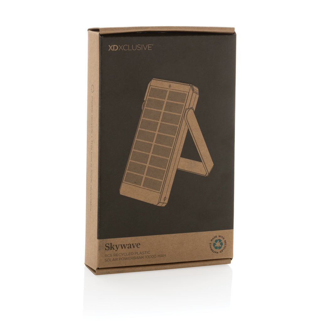 Skywave 10000mAh Solarpowerbank aus RCS recycelt. Kunststoff