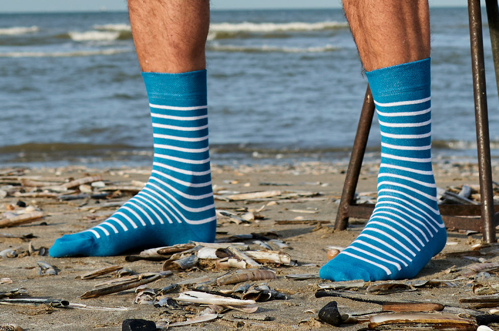 Socken mit eingestricktem Logo aus Polyester und Baumwolle – 36 bis 40