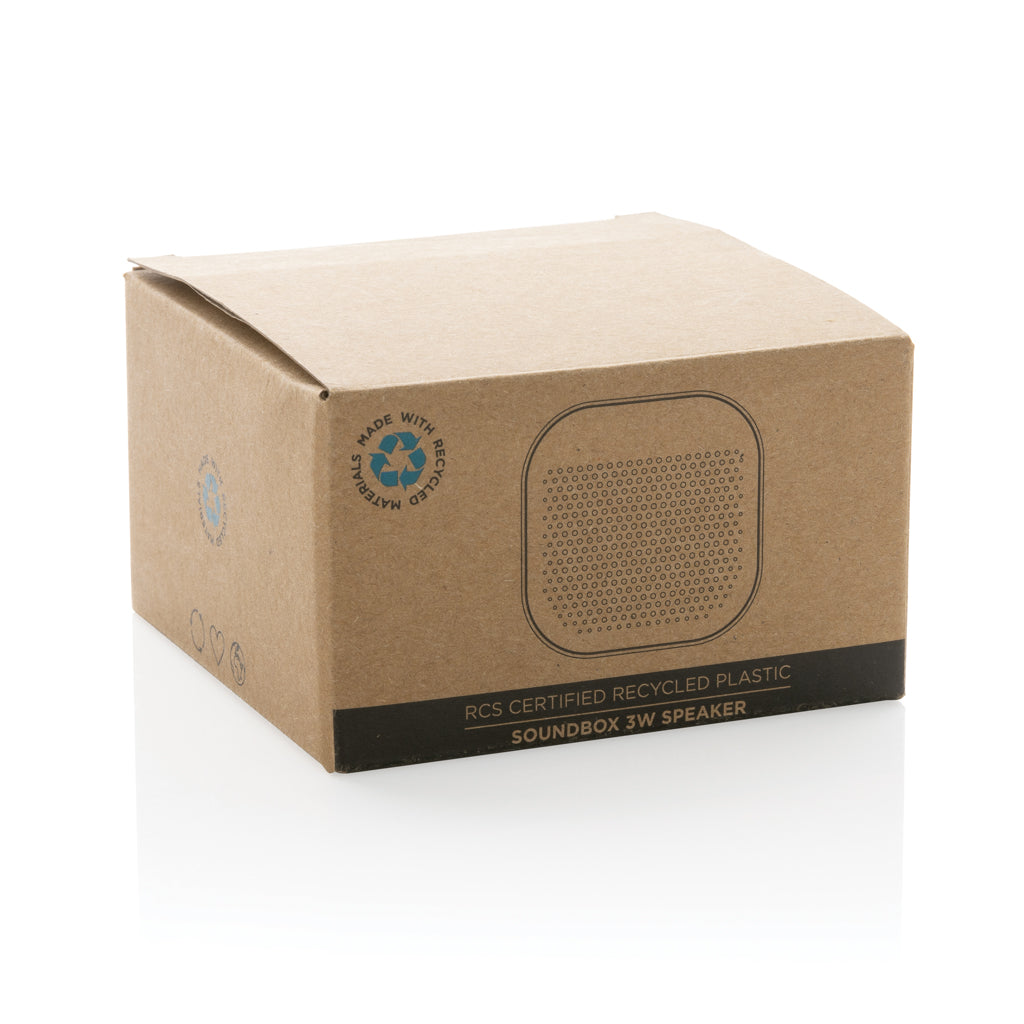 Soundbox 3W Lautsprecher aus RCS recyceltem Kunststoff