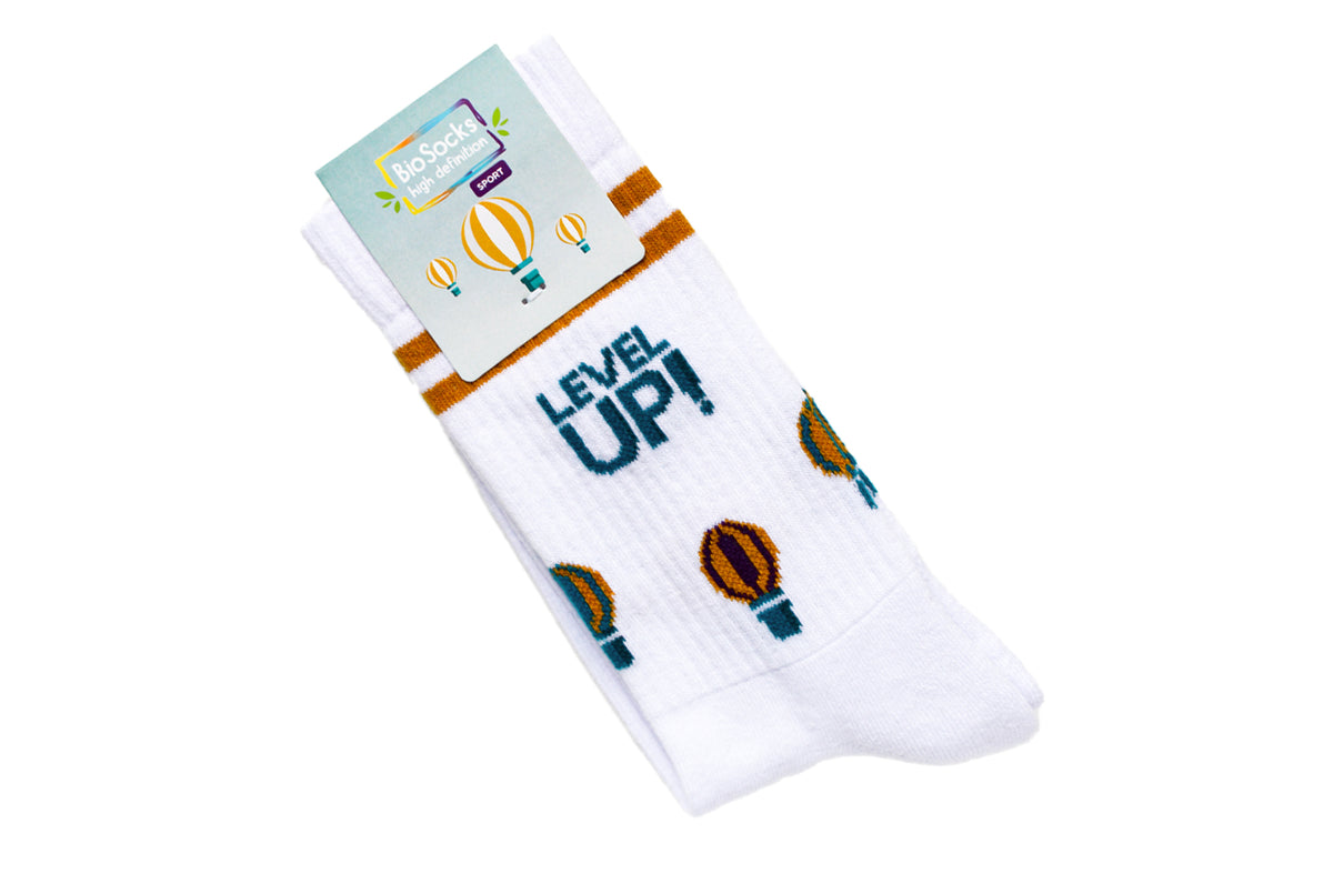 Sportsocken aus Baumwolle und Polyamid mit eingestricktem Motiv – 36 bis 40