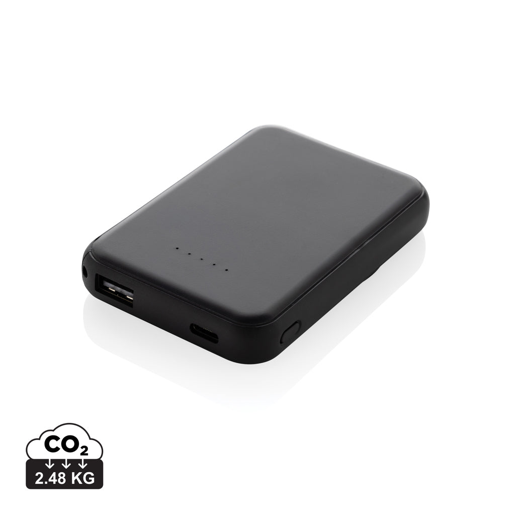 Stellar 5.000mAh 5W magnetische Powerbank aus RCS rec. ABS – schwarz