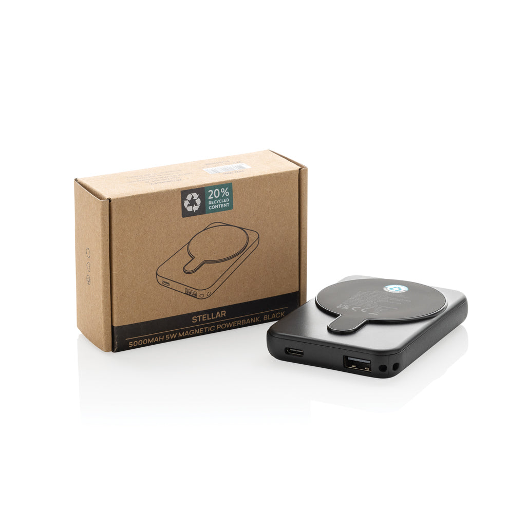 Stellar 5.000mAh 5W magnetische Powerbank aus RCS rec. ABS