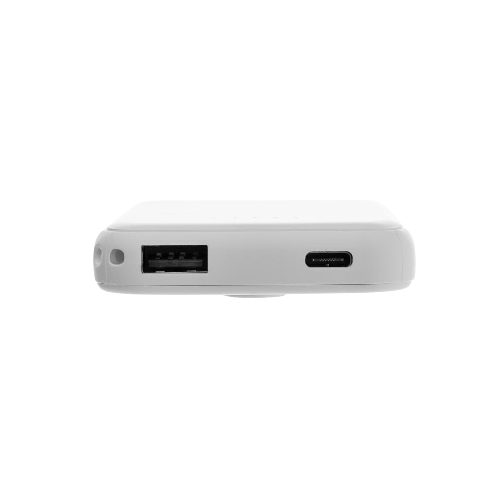 Stellar 5.000mAh 5W magnetische Powerbank aus RCS rec. ABS – weiß