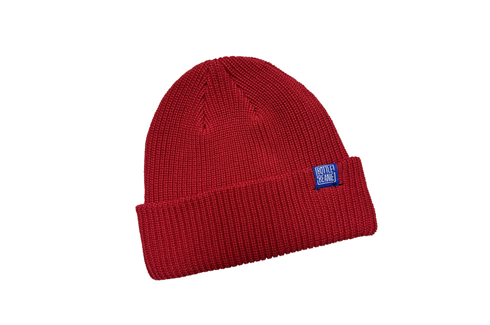 Strickmütze mit Logo Patch, Umschlag oder Fischerstil – Kurz, Fischerstil