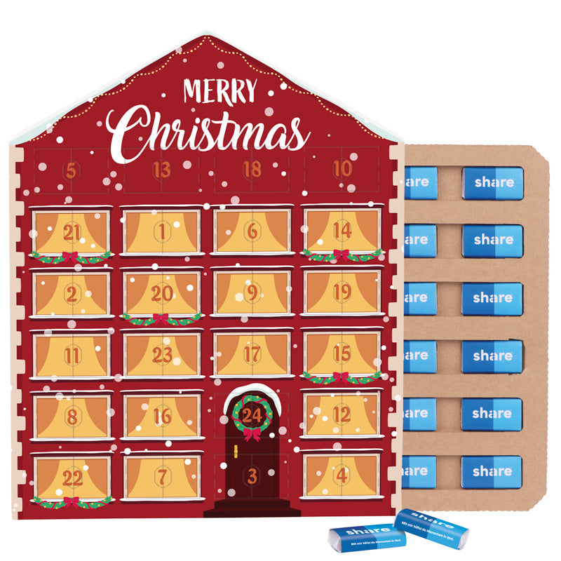 Täfelchen Adventskalender Haus