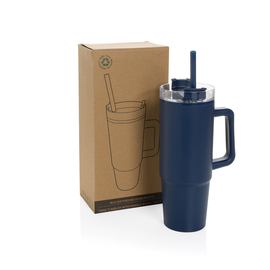 Tana Becher aus RCS recyceltem Kunststoff mit Griff 750ml