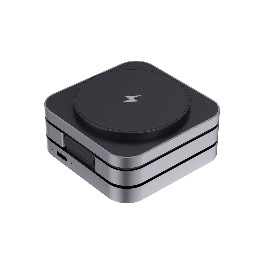 Terra faltbares 3-in-1 15W Charger aus RCS rec. Aluminium