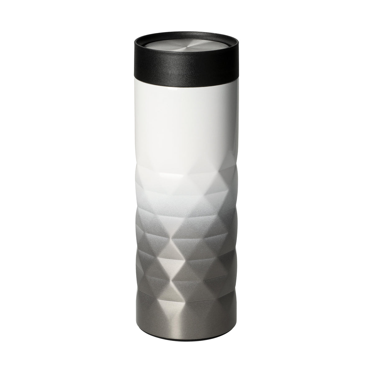 Thermobecher „Diamond 360“ – Weiß / Silber