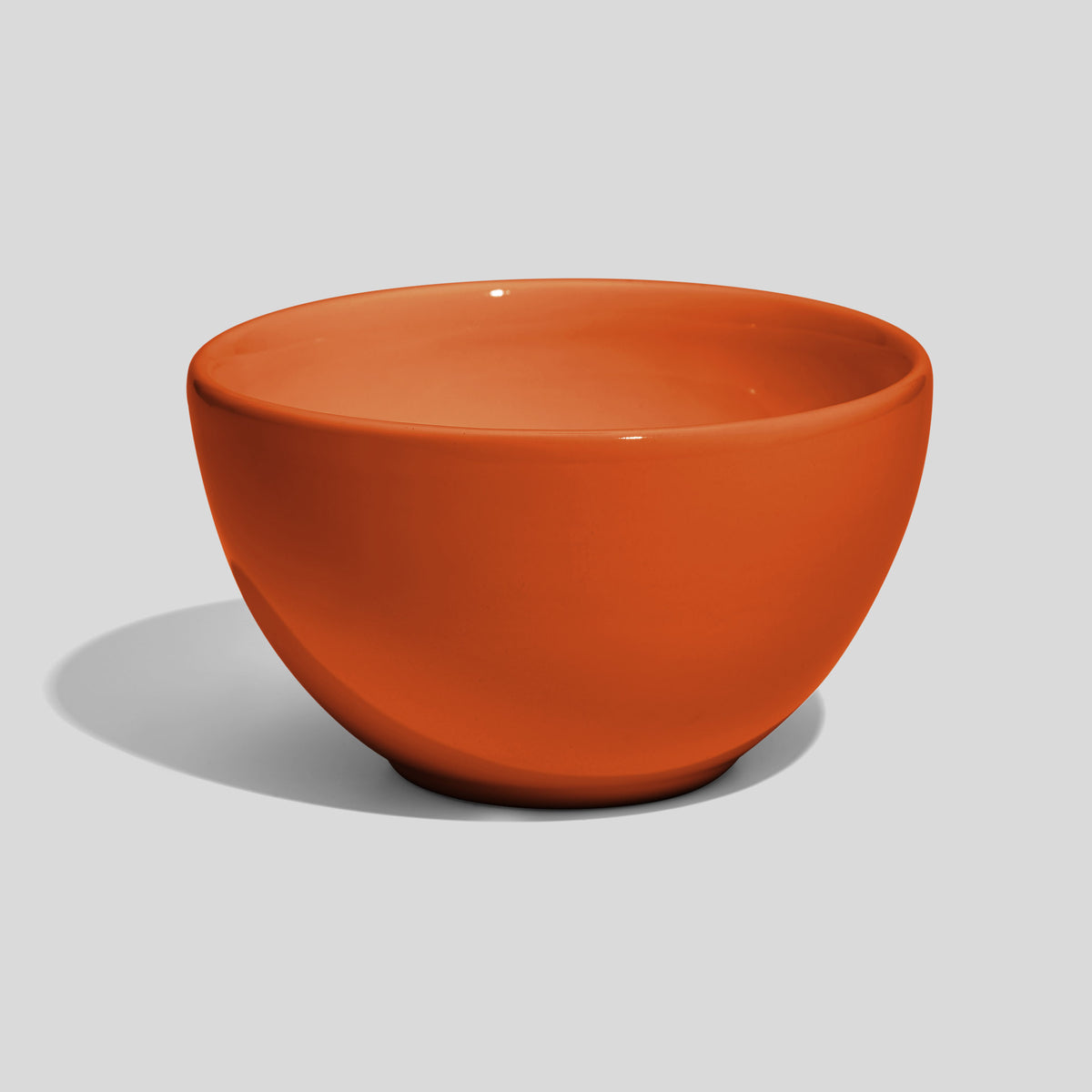 Tiefe Keramikschale 520 ml mit Wulstrand – Orange