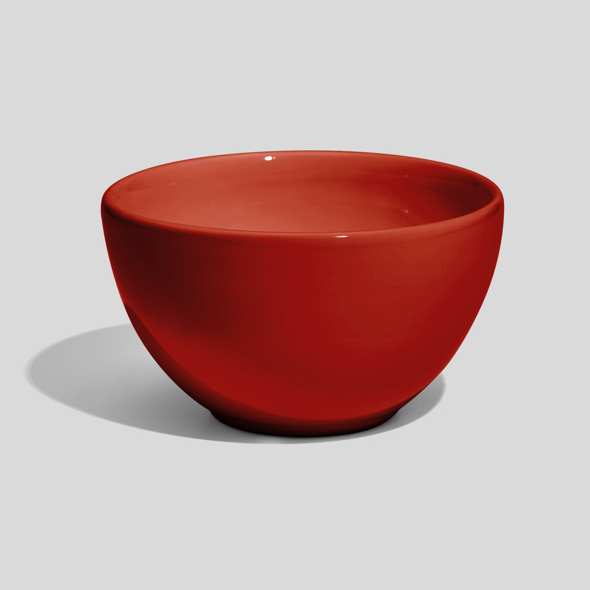 Tiefe Keramikschale 520 ml mit Wulstrand – Rot