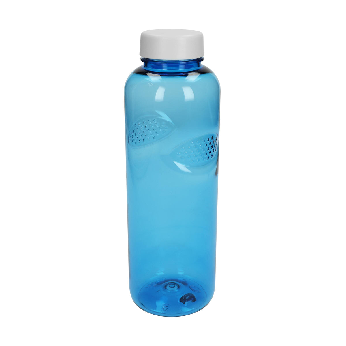 Trinkflasche Carve „Refresh“, 1,0 l – Transparent blau / Weiß