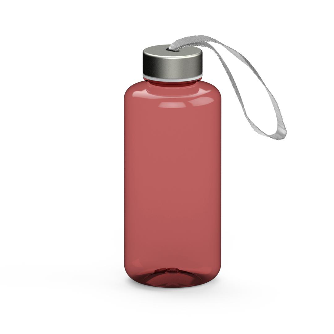 Trinkflasche „Pure“, 1,0 l – Transparent rot