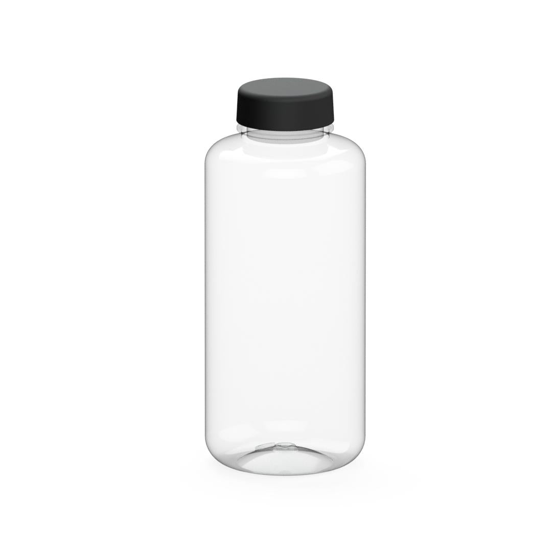 Trinkflasche „Refresh“, 1,0 l – Transparent / Schwarz