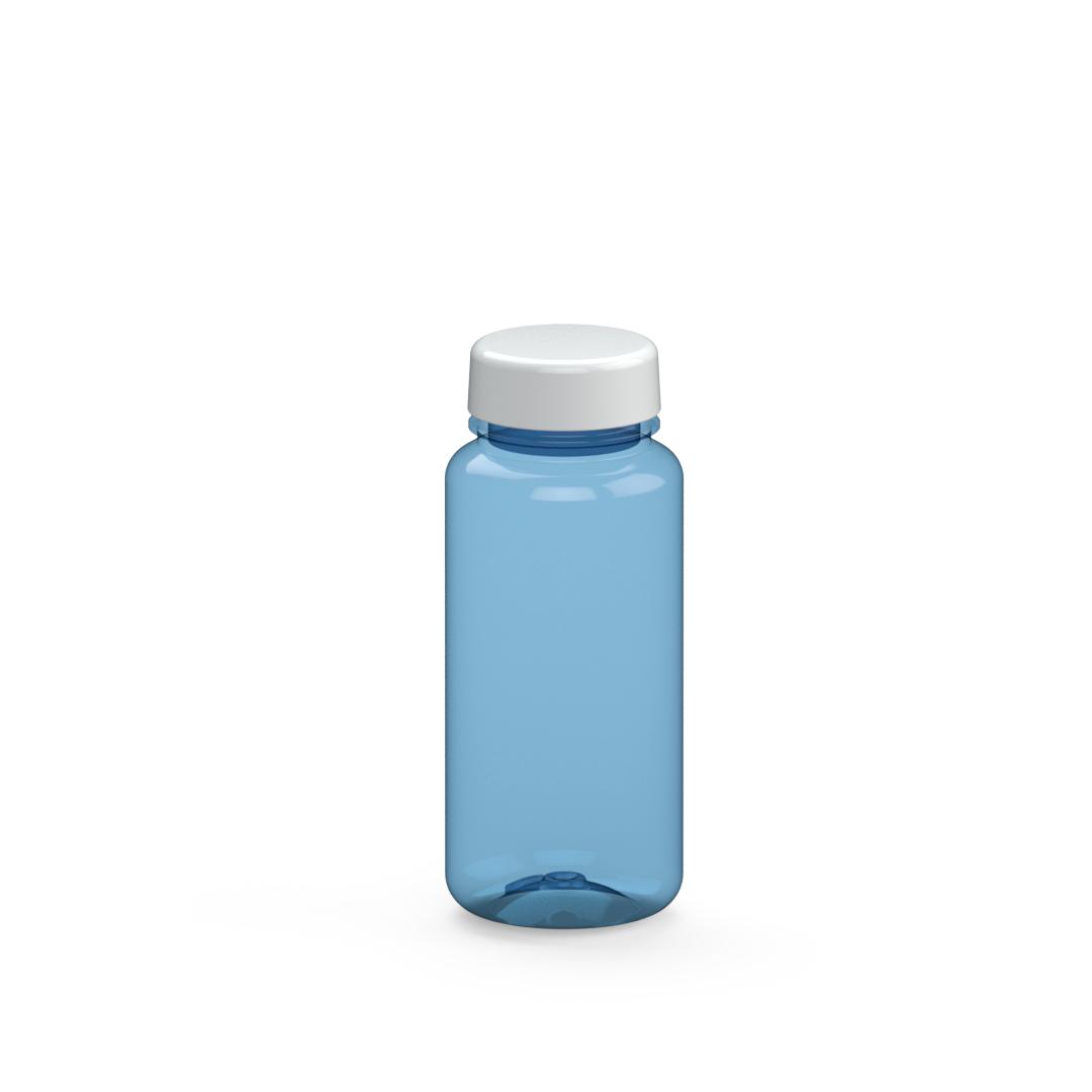 Trinkflasche „Refresh“, 400 ml – Transluzent blau / Weiß