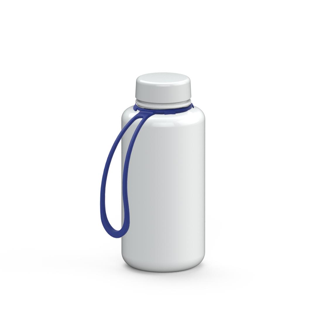 Trinkflasche „Refresh“, 700 ml, inkl. Strap – Weiß / Blau (00104)