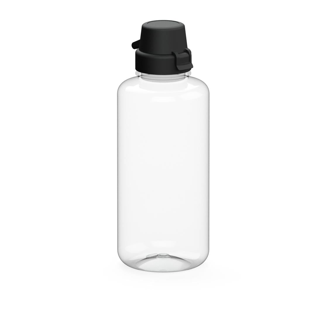 Trinkflasche „School“, 1,0 l – Transparent / Schwarz