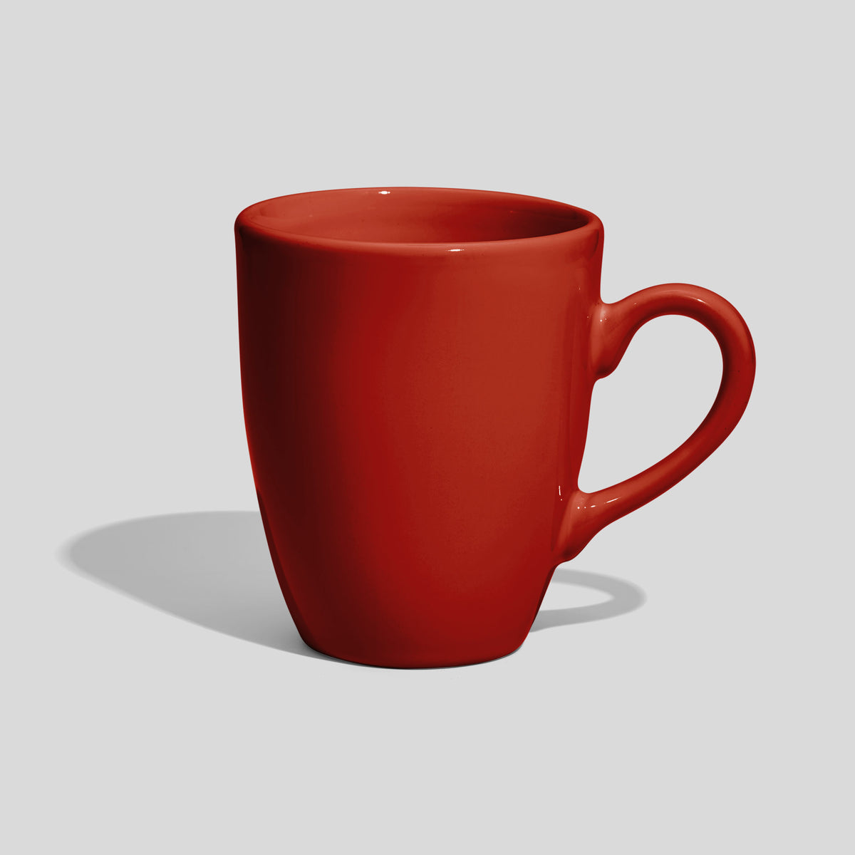 Tulpenförmige Kaffeetasse 250 ml mit Bogenhenkel – Rot