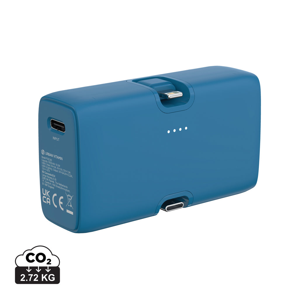 Urban Vitamin Los Angeles 20W Powerbank aus RCS rec. Plastik – blau