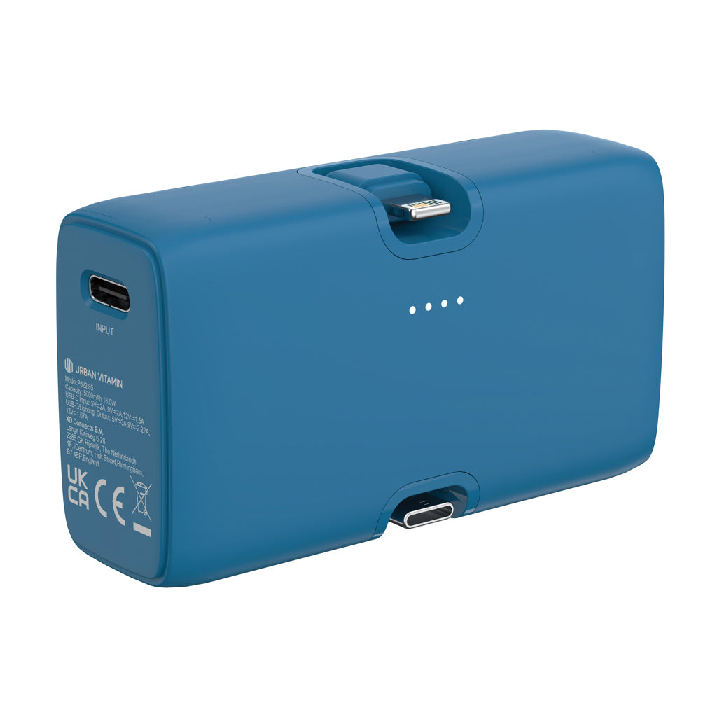 Urban Vitamin Los Angeles 20W Powerbank aus RCS rec. Plastik – blau