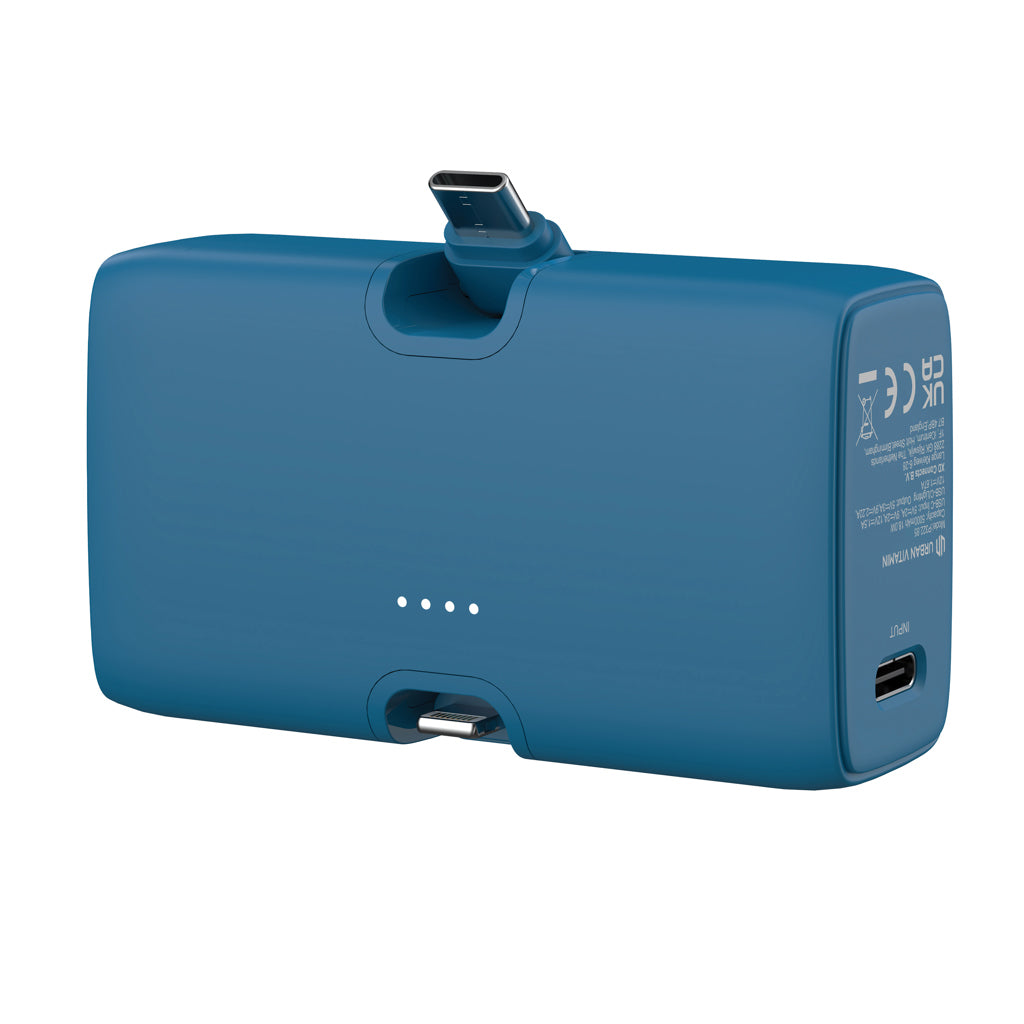 Urban Vitamin Los Angeles 20W Powerbank aus RCS rec. Plastik – blau