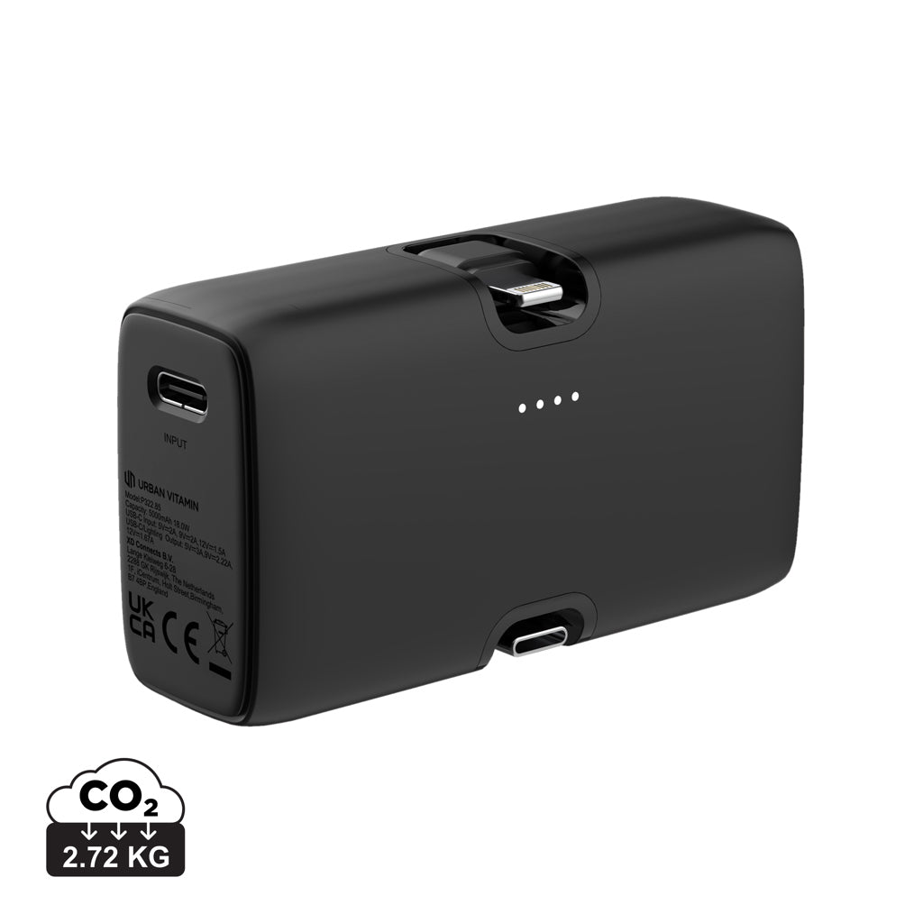 Urban Vitamin Los Angeles 20W Powerbank aus RCS rec. Plastik – schwarz