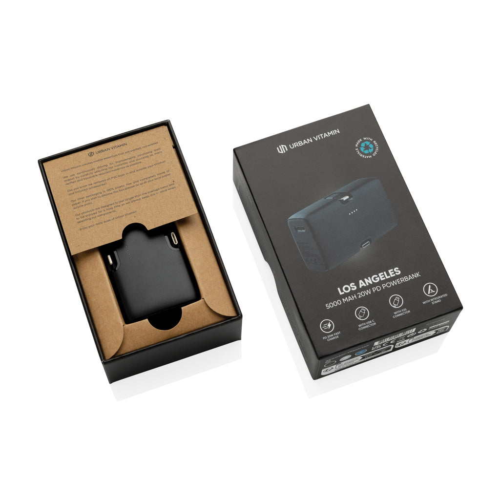 Urban Vitamin Los Angeles 20W Powerbank aus RCS rec. Plastik