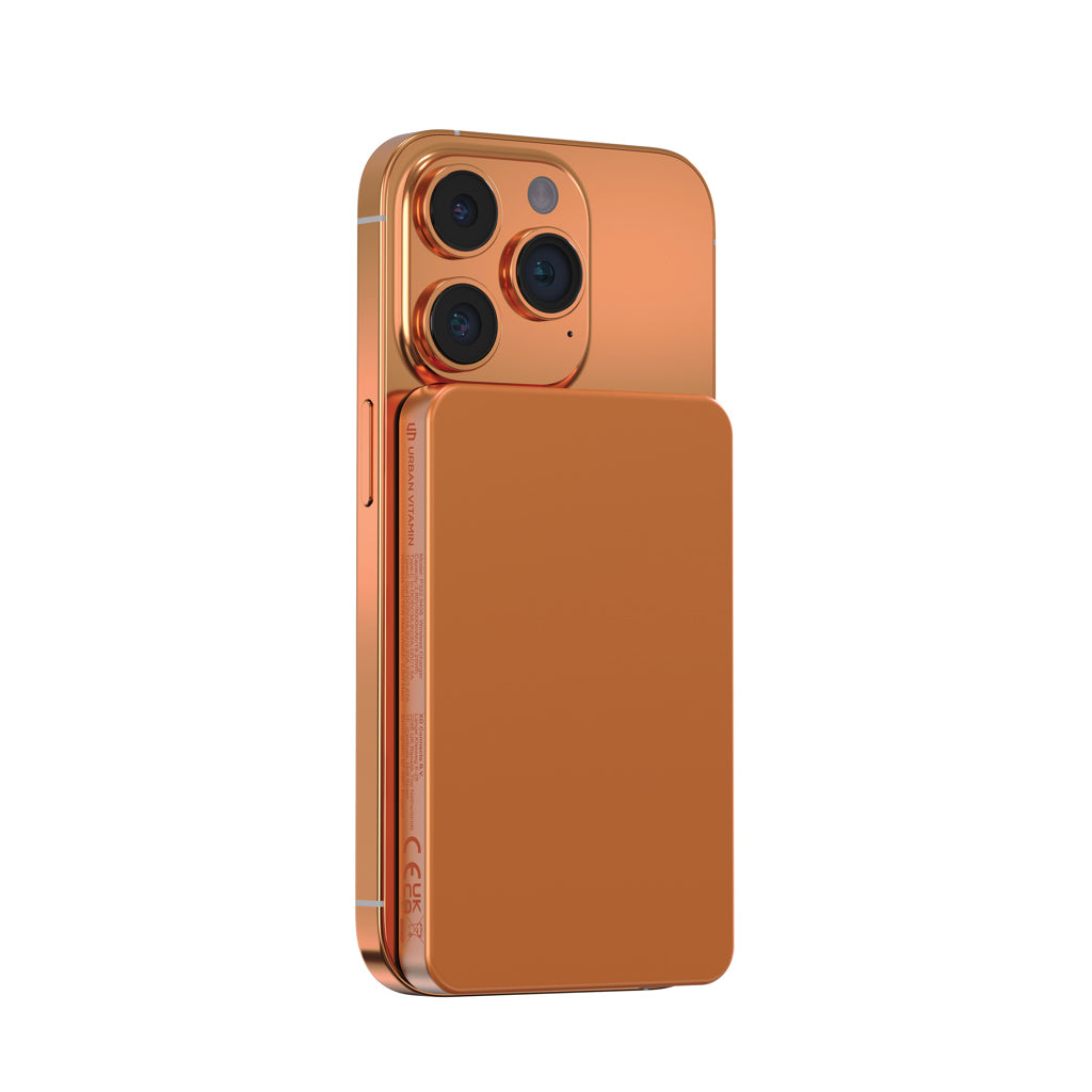 Urban Vitamin Marin 5.000mAh magnet. 15W Wireless Powerbank – orange