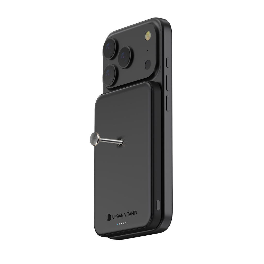 Urban Vitamin Pomona 5000mAh Qi2.2 25W magnetische Powerbank – schwarz